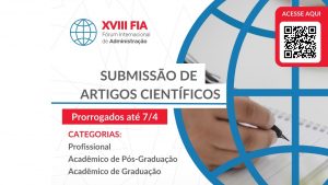 Leia mais sobre o artigo Prazo prorrogado: Inscrição para submissão de artigos científicos vai até 7 de abril